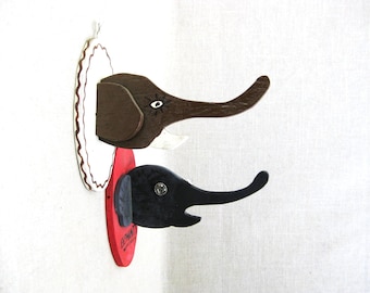 Vintage Folk Art Elephant Faux taxidermy Wall Mount Nursery Circus Décor Baby Shower Gift