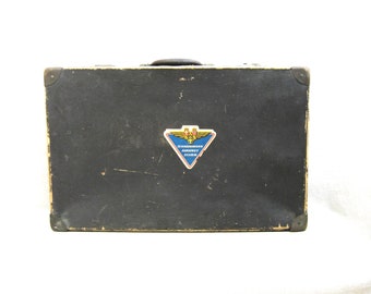 Mid-Century Suitcase, Scandinavian Airlines European, Vintage Storage and Organization