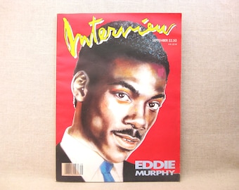 Vintage Interview Magazine, September 1987 Eddie Murphy, Art Entertainment Tabloid, Andy Warhol, Back Issues