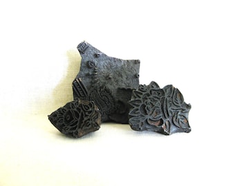 Vintage Fabric Printing Block, Textile Design Antique Studio Tools, Home Décor