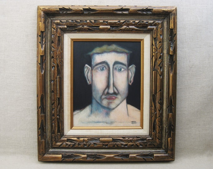 Featured listing image: Original Male Portrait Painting, Framed Original Fine Art, Paintings of Men