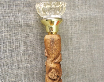 Vintage Hand Carved Folk Art Cane, Walking Stick, Religious, Ranch Decor, Religion, Cabin Decor, Mobility Assistance, Wil Shepherd