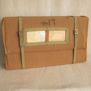 Vintage Suitcase Kwikpack Canvas Box, Storage and Organization Fabric Covered Travel Case