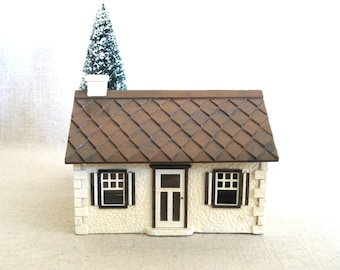 Vintage Mid-Century Miniature House Model Modern Architecture Christmas Village and Architectural Décor Plasticville Toys