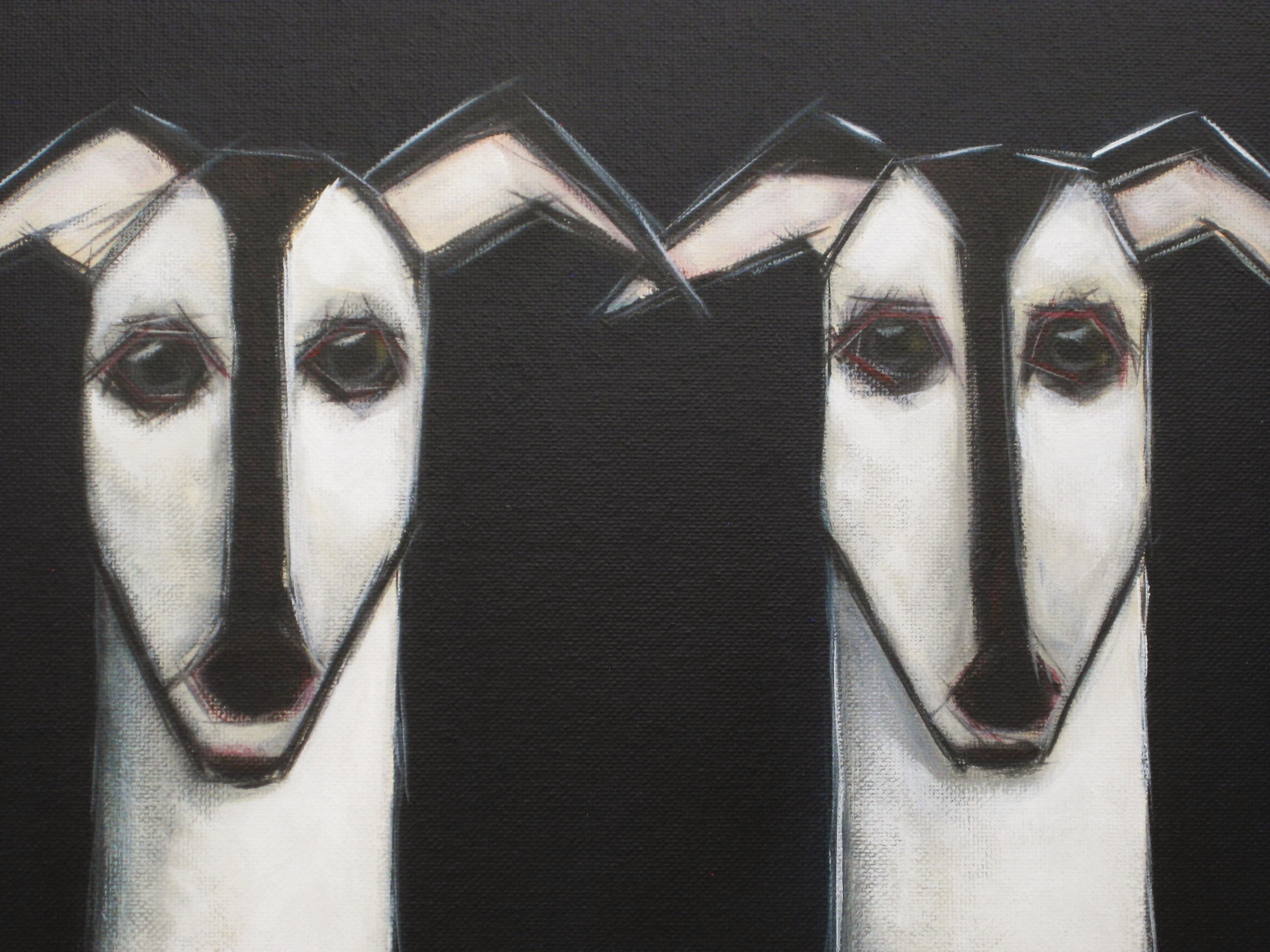 Dog Portrait, Framed Original Fine Art Painting, Animals