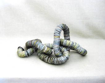 Vintage Bottle Cap Chain: Southern Tramp Folk Art, Outsider Décor, 23" Long