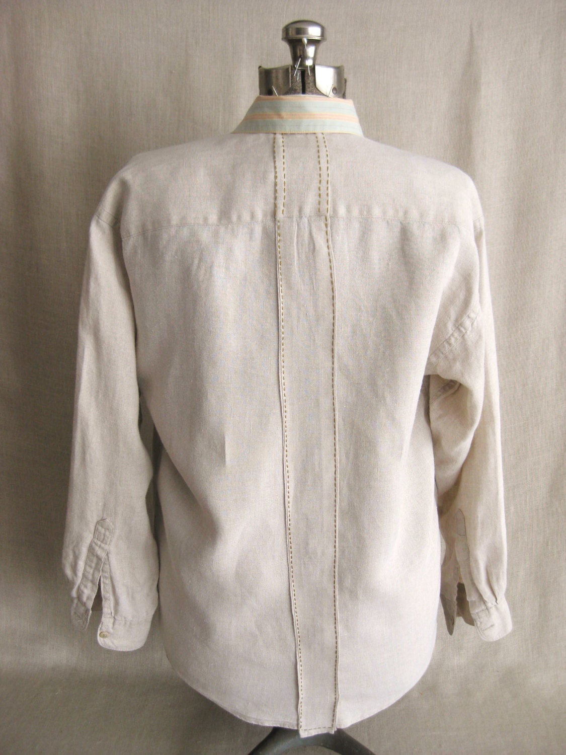 Mens Up-Cycled Linen Shirts, Large, Sustainable Eco Fashion, Mans ...