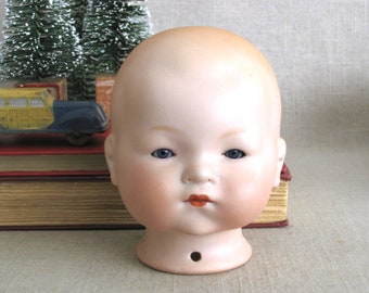 Vintage Bisque Doll Head Armand Marseille Doll Parts and Supplies Gift for the Crafter