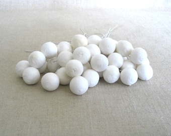 Vintage Flower Making Supplies Bridal and Bouquet Stem Core Blossoms and Buds Dyable Spun Cotton