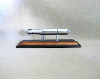 Vintage Miniature Torpedo Sculpture, Military Memorabilia Collectibles