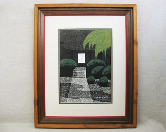 RESERVED - Vintage Japanese Woodblock Print, Kiyoshi Saito, Framed Original Fine Art