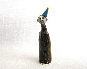 Vintage Studio Ceramic Male Portrait Figure, Desk Buddy Housewarming Gift