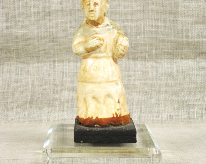 Vintage Religious Figurine Male Portrait Folk Art Handmade Etsy