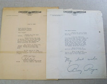 Vintage Fan Letter from Chicago American Buddy Rogers Antique Collectible Ephemera