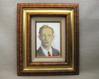 Male Portrait Oil Painting, Framed Original Fine Art