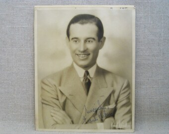 Vintage Autograph Publicity Photo of Frank Parker, Radio and TV Personality, 1930's