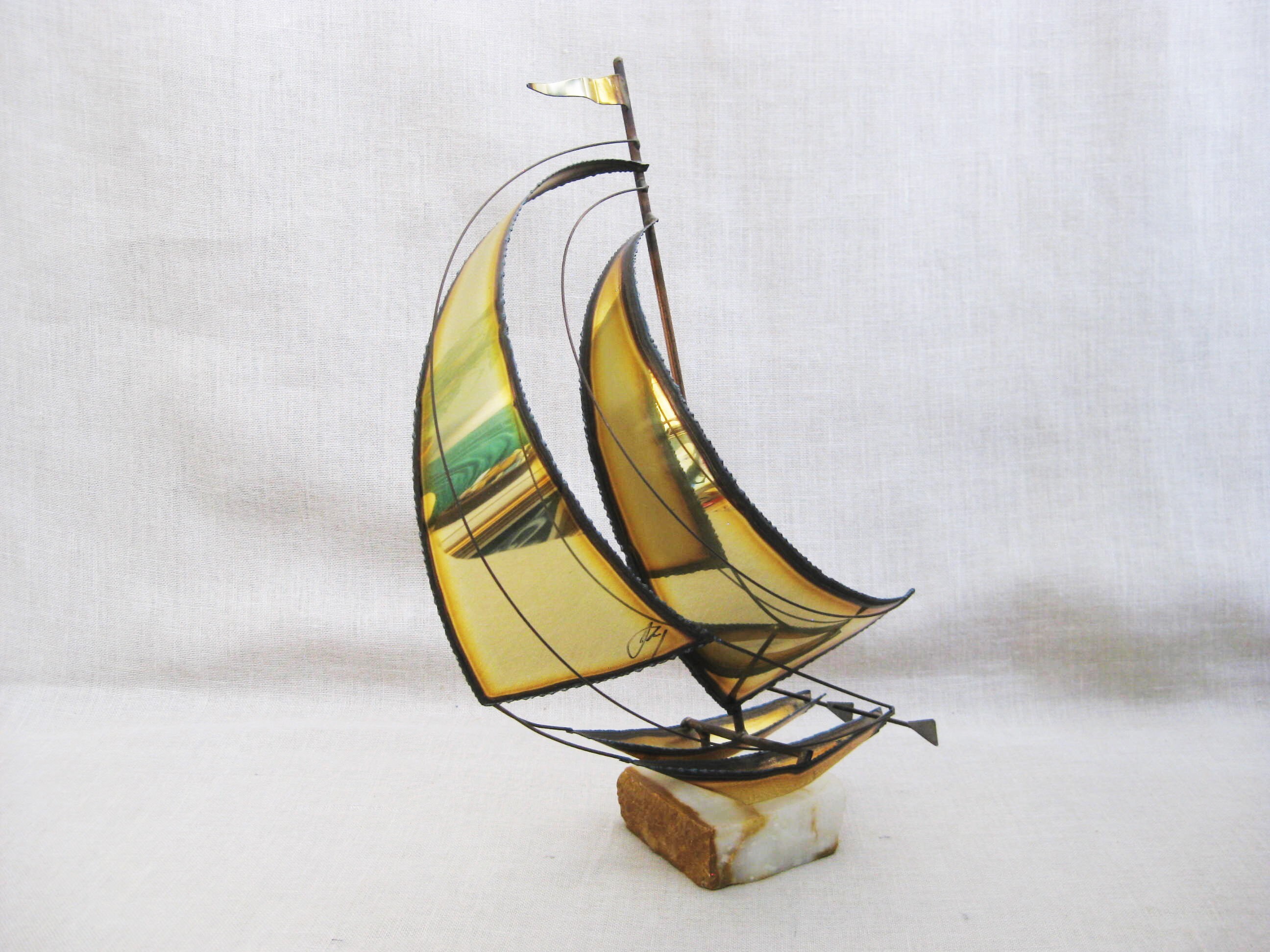 large sailboat sculpture