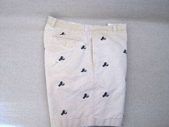 Vintage Embroidered Shark Motif Cotton Shorts Ral… - image 7