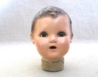 Vintage Composite Doll Head Ideal Toys Doll Parts and Supplies