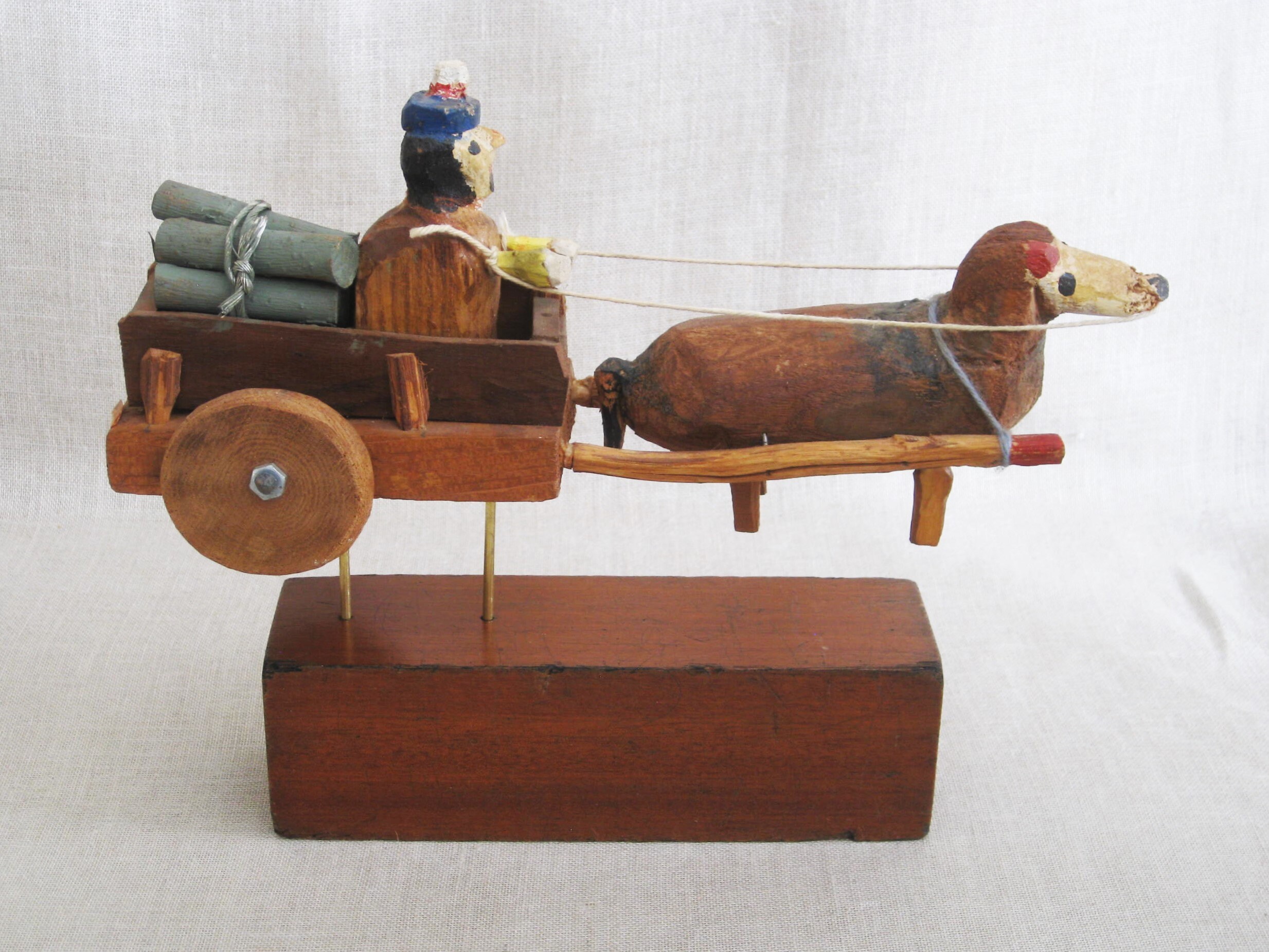 Vintage Primitive Folk Art Hand Carved Wooden Toy, Sculpture, Horse and ...