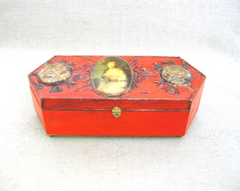 Mid-Century Mod Jewelry Box, Vintage Dresser and Vanity Storage, Office Organization Housewarming Gift
