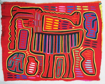 Vintage Mola Folk Art Textiles from South American Cuna Panama Wall Décor Clothing Embellishments