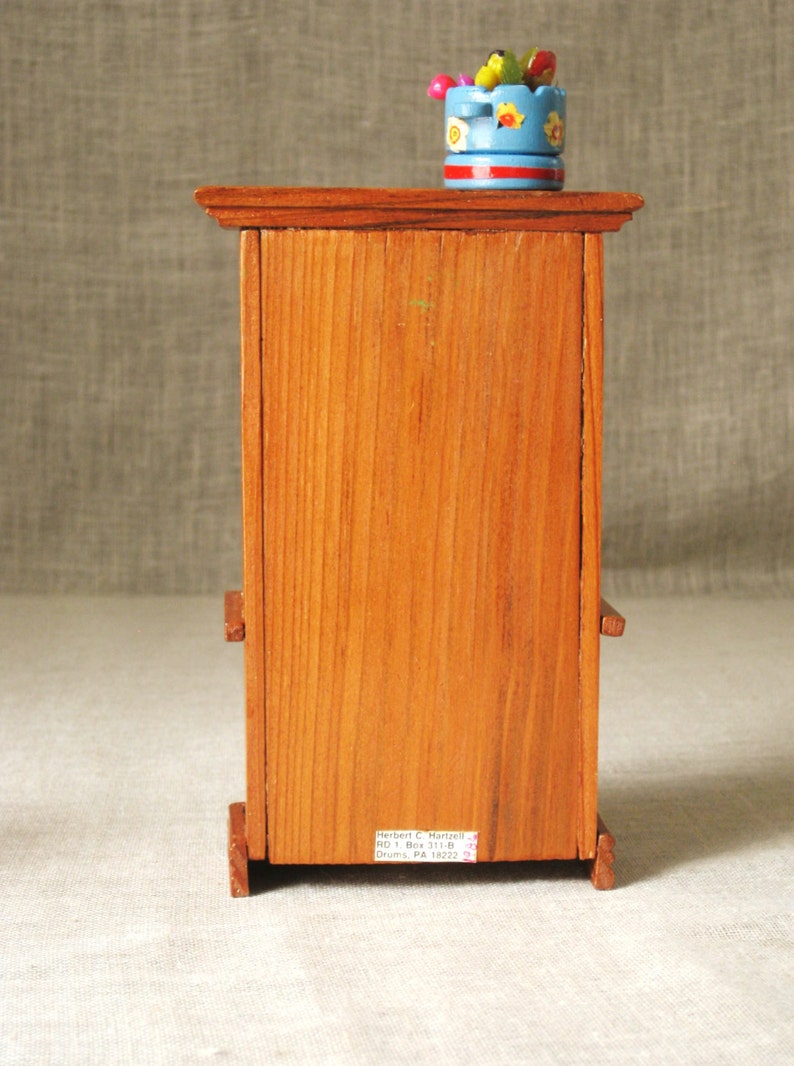 Vintage Wooden Dollhouse Bookcase Folk Art Etsy