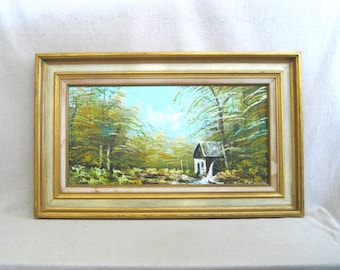 Vintage Forest Woodland Oil Painting, Signed Horst Hoppman, Framed