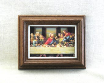 Religious Last Supper Shadow Box, Vintage Biblical Wall Art Décor Jesus Home Altar