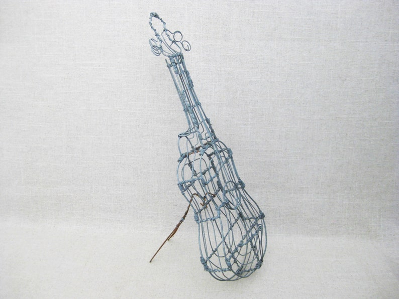 Vintage Wire Art Violin Folk Art Metal Sculpture Musical | Etsy