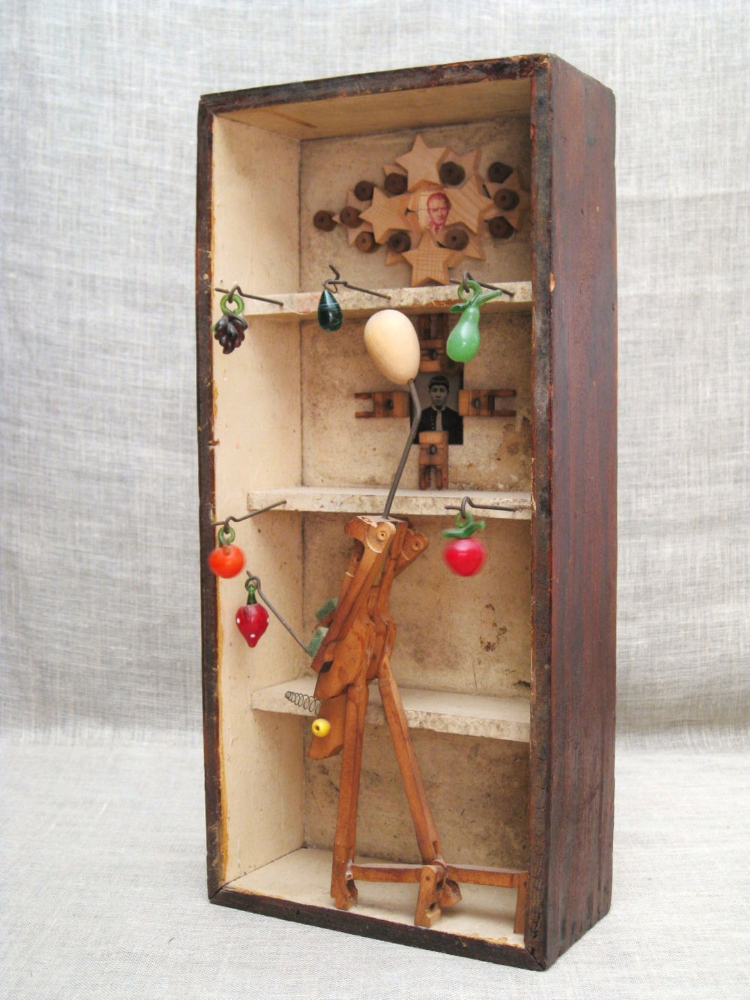 Folk Art Assemblage Male Portrait Sculpture Found Object Art - Etsy 日本