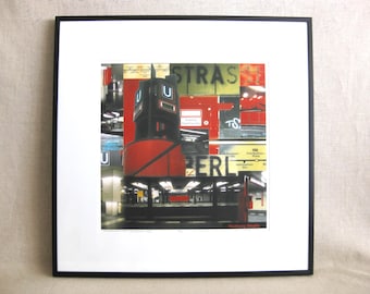 Vintage Kermit Berg Photo Based Archival Print, Framed Original Fine Art