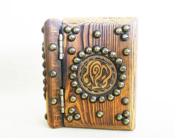 Hand Crafted Quran, Wooden Bound Religious Vintage Book Cover Art