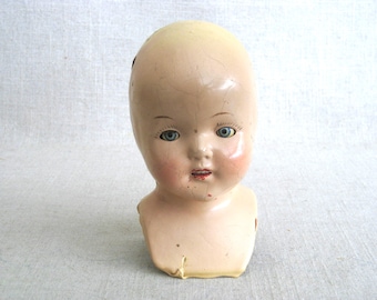 Female Composite Doll Head, Vintage Parts and Supplies Gift for Her