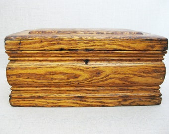 Primitive Wood Desk Document Box Vintage Storage Organization Dresser Home Office Rustic Cabin Décor