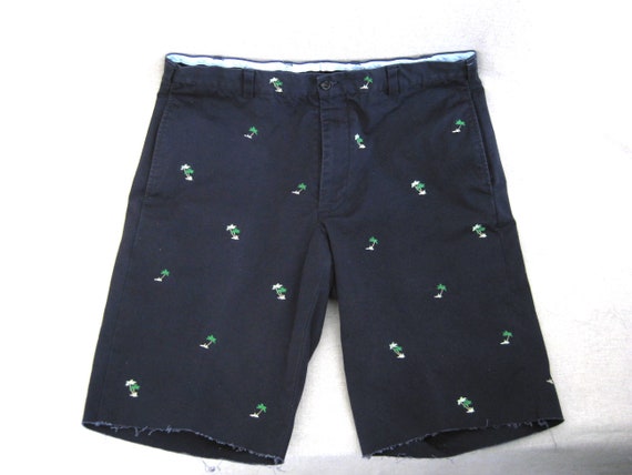 Vintage Embroidered Shark Motif Cotton Shorts Ral… - image 8