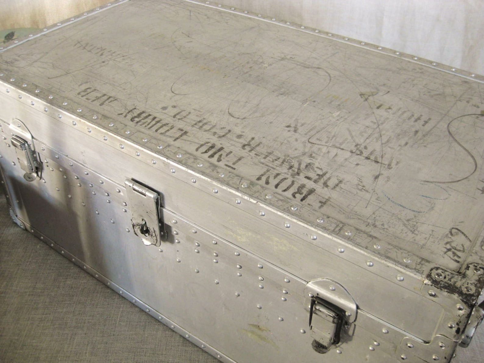 ReservedSF Vintage Steel Military Trunk Classic Vintage Etsy