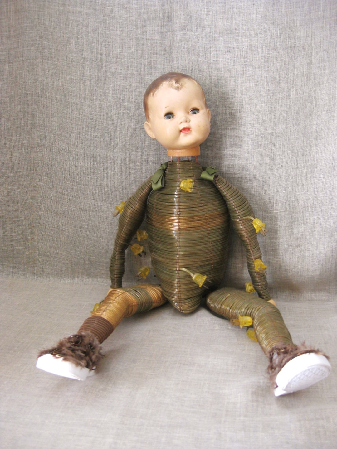 RESERVED - Art Doll Sculpture, Folk Art Altered Doll, Handmade, Unusual ...