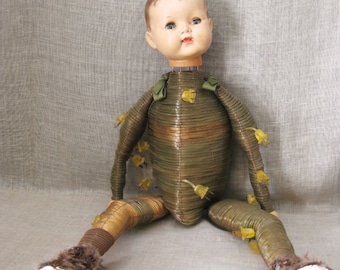 RESERVED - Art Doll Sculpture, Folk Art Altered Doll, Handmade, Unusual, Bizarre, Life Size