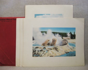 Vintage Yosemite Red Portfolio by Haynes Studio Collection of 9 Photographic Prints National Park