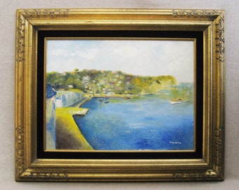Vintage Landscape Painting, Framed Original Fine Art, Signed Vorsatz