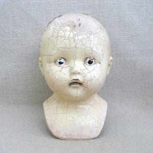 Cabeza de muñeca femenina vintage compuesta, piezas y accesorios. Regalo para ella. imagen 8