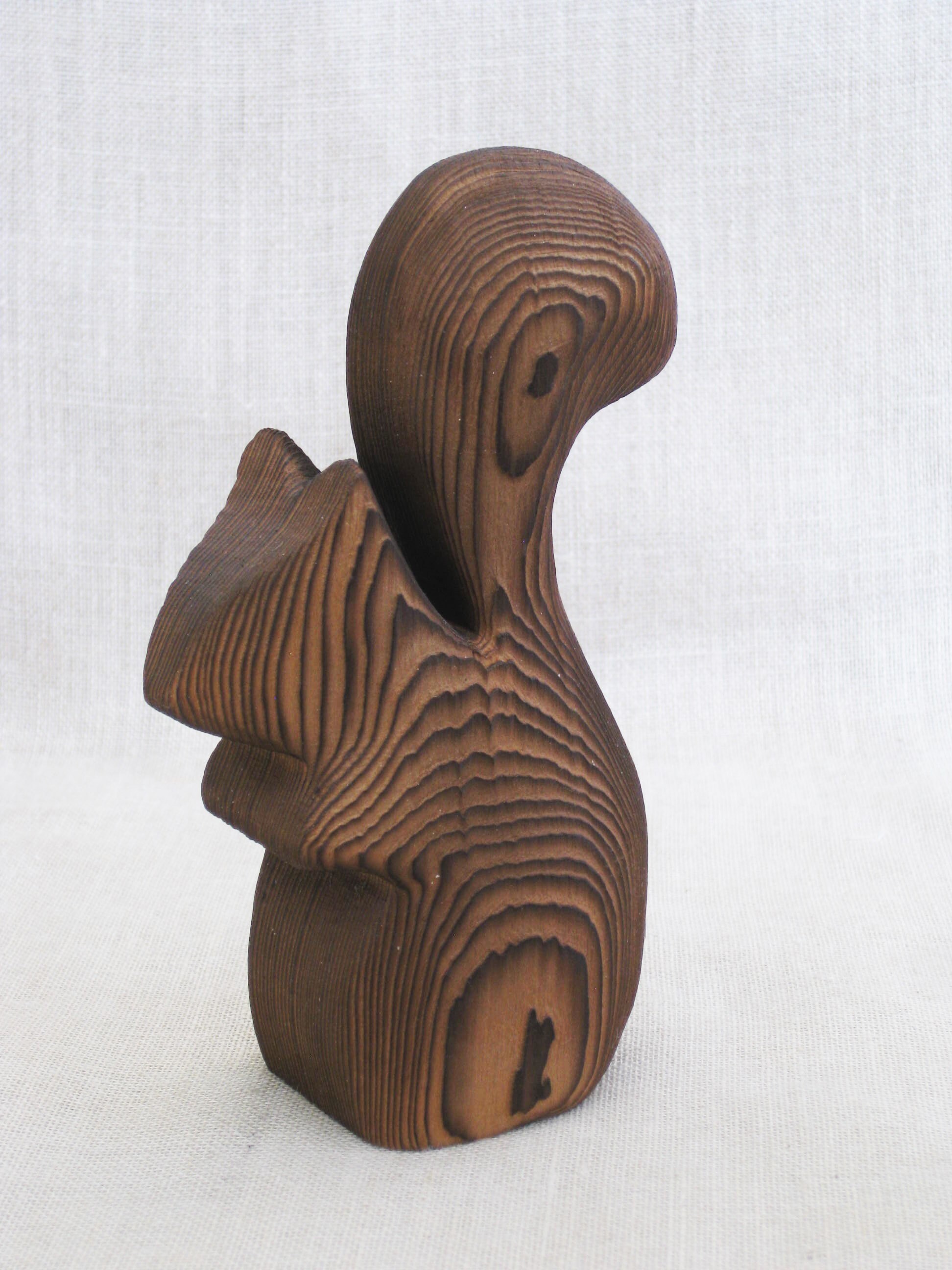 Vintage Hand Carved Wooden Squirrel, Folk Art, Handmade, Carvings of Wood, Woodland Creatures