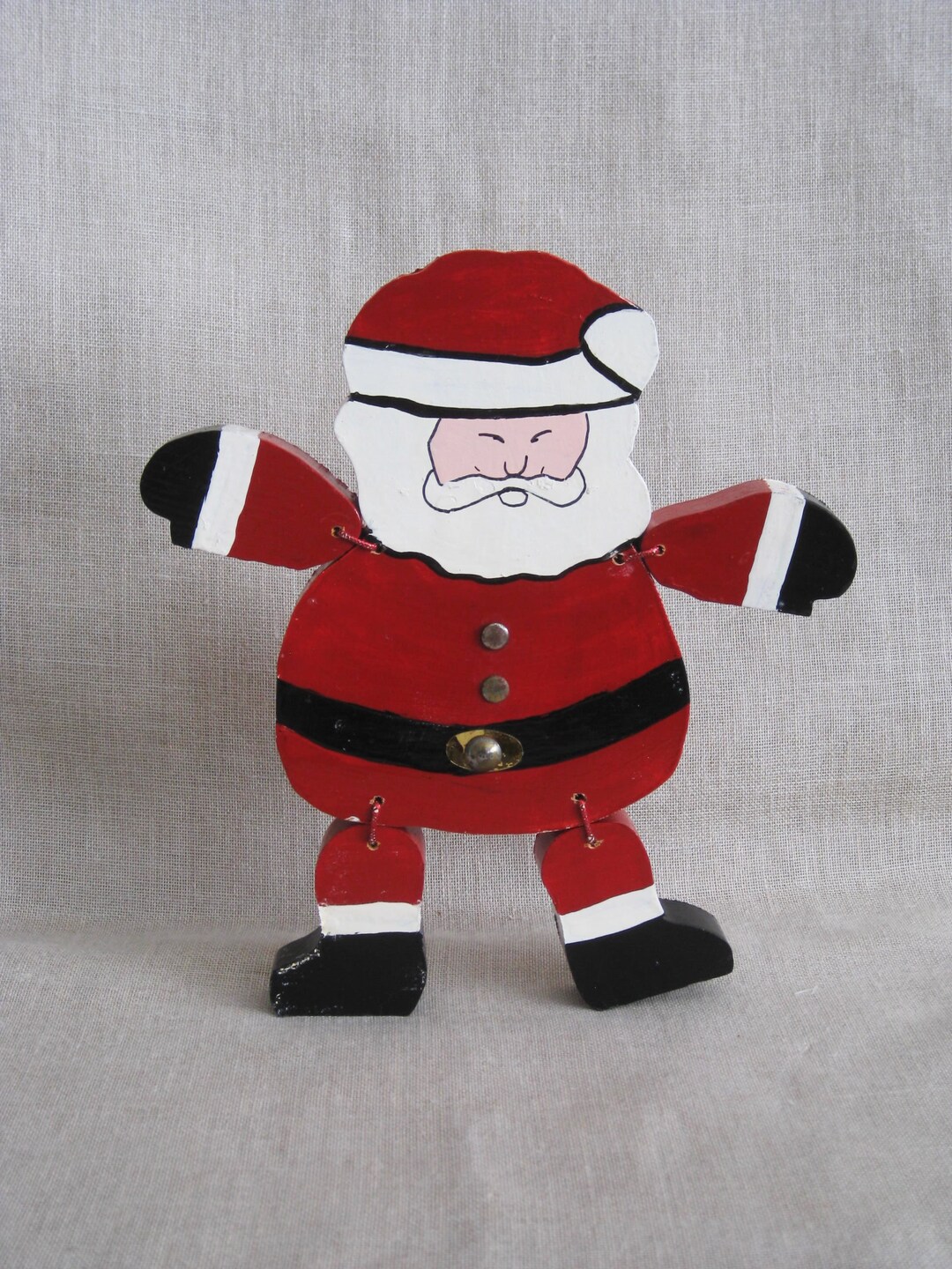 Folk Art Santa Claus Figurine, Wooden Christmas Décor, Vintage St Nick ...