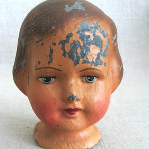 Cabeza de muñeca femenina vintage compuesta, piezas y accesorios. Regalo para ella. imagen 10