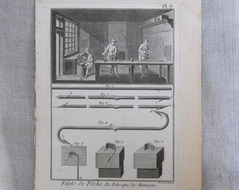 Vintage Engraving, Antique Book Plate, 18th Century Original, Bernard Direxit, 1700s