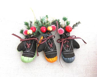Boxing Glove Christmas Tree Ornament, Sports Theme Holiday Décor, Wreath and Package Embellishments