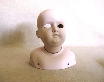 Vintage Bisque Doll Head Armand Marseille Doll Parts and Supplies Gift for the Crafter