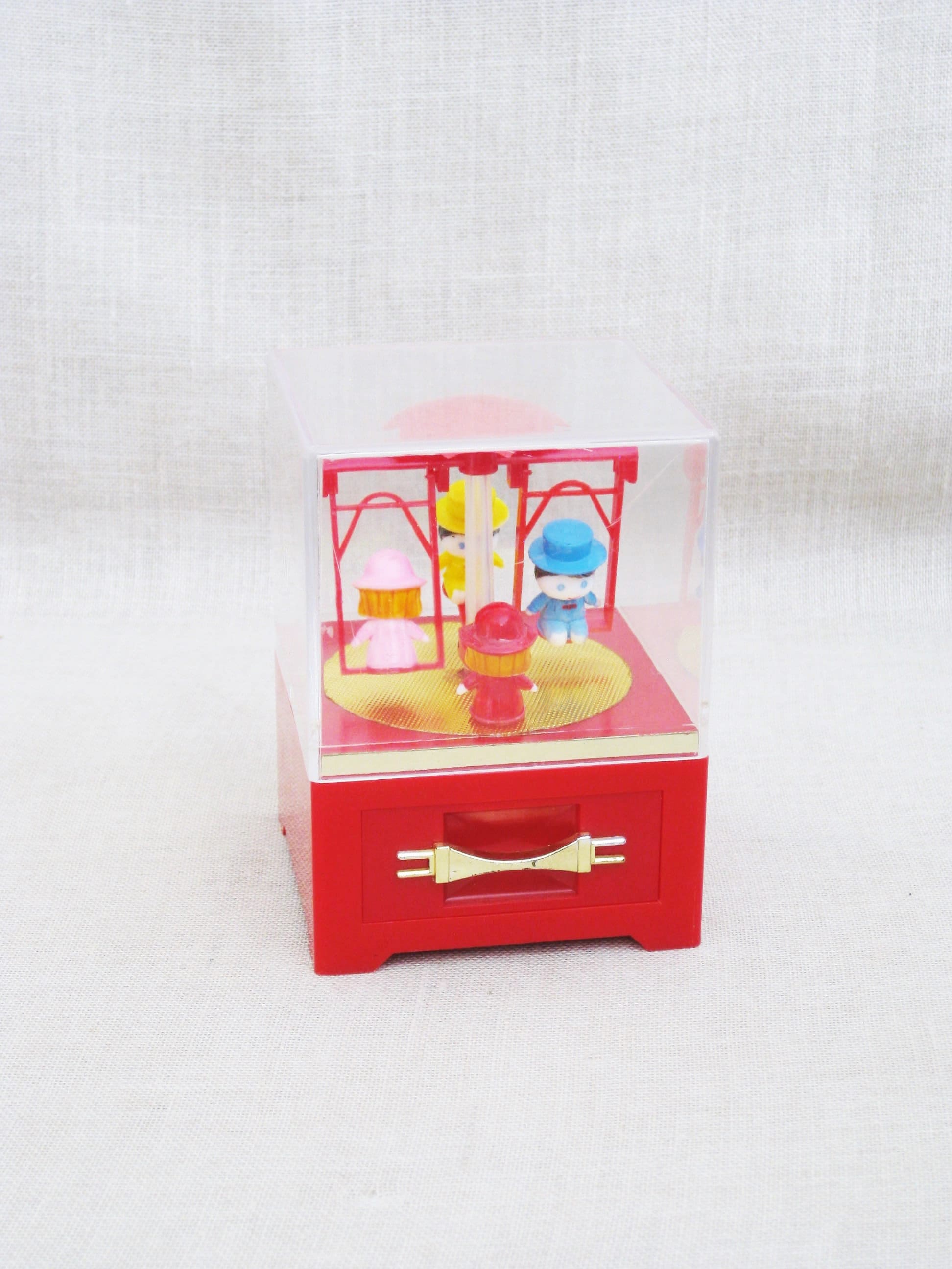 Reserved Vintage Jewelry Music Box, Hong Kong, Novelty, Kids on Swings