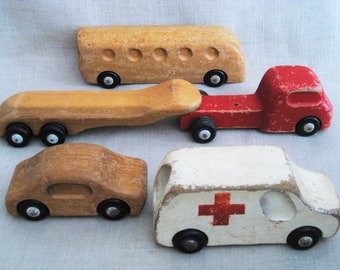Vintage Toy Wooden Cars by Creative Playthings Playforms, Designed by Antonio Vitali, Mid-Century